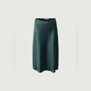 the satin midi skirt